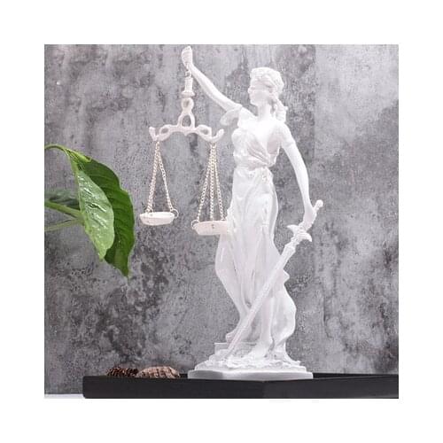 Greek Justice Goddess Statue/Fair Angels Resin Sculpture,People Ornaments,Vintage Home Decoration Accessories,Office Crafts