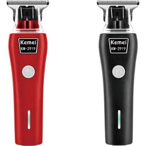Kemei hair trimmer KM-2919 USB rechargeable hair clipper haircut machine beard trimmer oil head hair carving white clipper