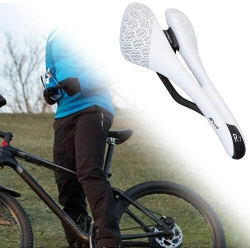 BALUGOE bicycle carbon fiber seat cushion hollow breathable high strength easy to install ergonomic design bicycle accessories
