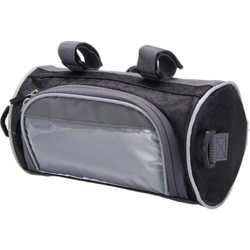 Waterproof Bicycle Handlebar Tube Bag Basket Rear Storage Bag Mobile Phone Container For Cycling Bike Head Bags