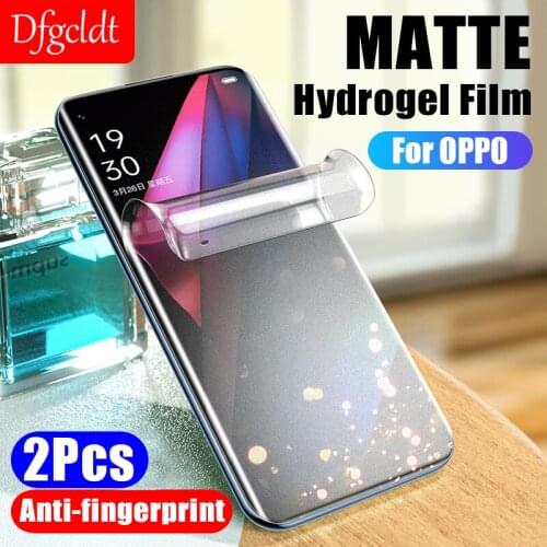 2 Pcs Anti Fingerprint Screen Protectors for OPPO A5 A9 2020 A15 A52 A53 A91 A94 and Find X2 X3 Lite Pro Neo Matte Hydrogel Film