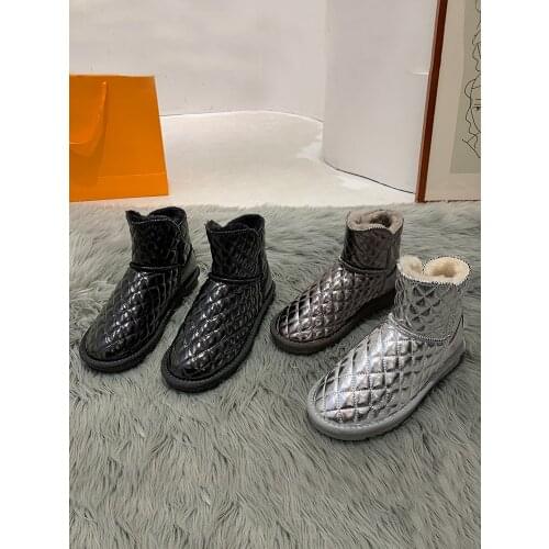 Womens shoes snow boots 2020 winter new plush warm round toe non-slip cotton shoes ankle boots