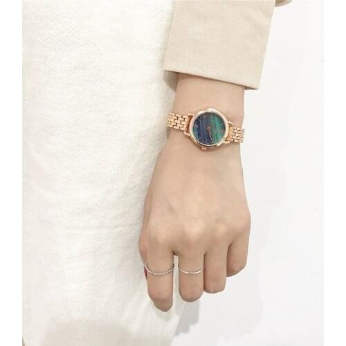 Women Fashion Luxury Golden Stainless Steel Watches Veins Dial Design Casual Ladies Wristwatches 2021 Female Quartz Clock Gifts