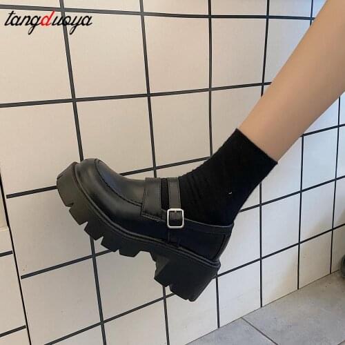 Shoes women 2021 spring models Mary Jane shoes womens Japanese high heels retro platform shoes women lolita shoes cute shoes