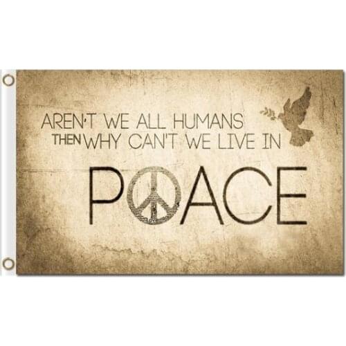 Peace bird peace sign live in peace flags 3x5ft banners