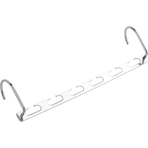 1pcs Stainless Steel Clip Stand Clothes Hanger Pants Skirt Kid Clothes Adjustable Pinch Grip Clothing Organizer Save Space