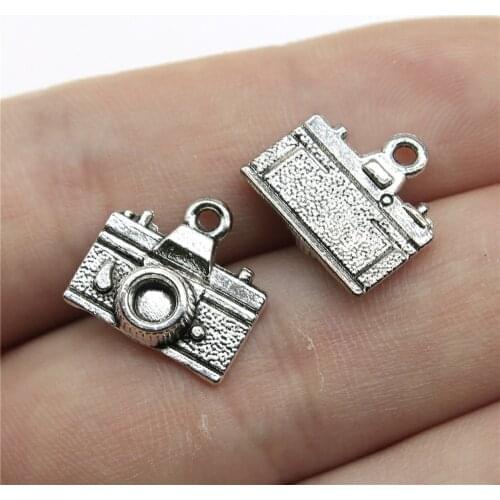 10pcs 15x14mm Antique Silver Color Antique Bronze Camera Pendant Camera Charm Pendant Camera Pendants Charm
