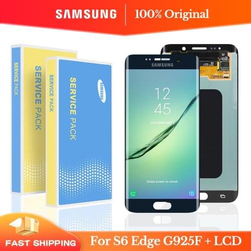 100% Original LCD with frame for SAMSUNG Galaxy s6 edge plus Display G928 G928F Display Touch Screen Digitizer Assembly