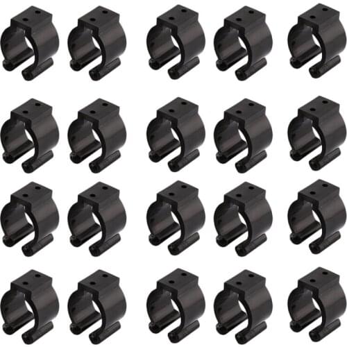 20 Pcs Fishing Pole Rod Holder Clips Black 16Mm Inside Dia Fishing Rod Storage Clips
