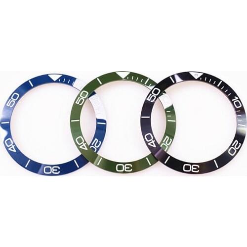 38.7mm Luminous Ceramic Bezel Insert 41mm Dial for Longines Conquest L3 Watch Face Black Blue Green Watch Replace Accessories