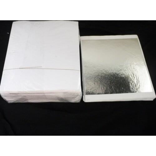 500 Sheets 130x135mm Taiwan Shiny Silver Foil - Imitation silver Leaf Artifical Silver Leaf Gilding Decorative Material