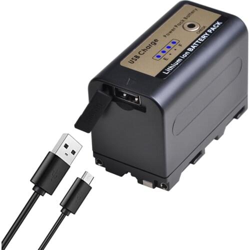 5200mAh New NP-F770pro NP-F750 NPF750 NPF770 Battery&USB Charge Output for Sony NP F970 F960 F550 F570 QM91D CCD-RV100 camera