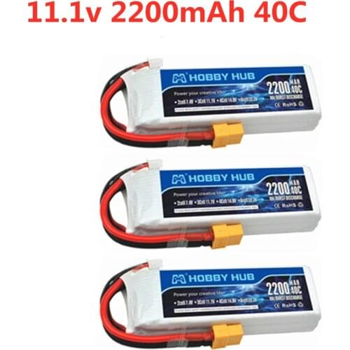 3S 11.1v 2200mAh 40C LiPo Battery 803496 XT60/T/JST Plug For RC Car Airplane Helicopter Parts 11.1v Rechargeable Battery 3pcs