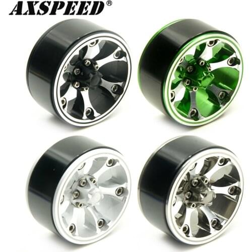 1/4pcs 1.9 inch Wheel Rims Beadlock for RC 1/10 Axial Scx10 D90 Cc01 Trx-4 #43 4 color