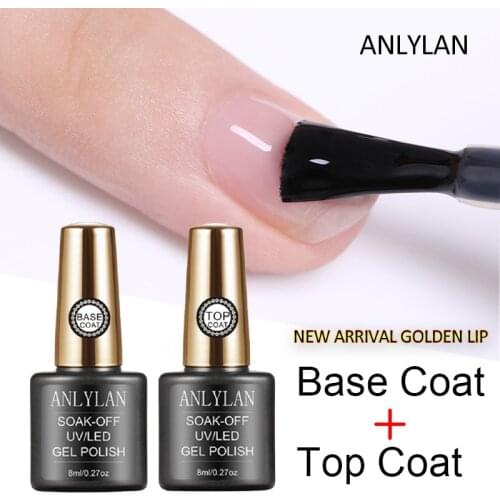 Base And Top Coat Gel Nail Polish UV 15ml Transparent Soak Off Primer Gel Polish Long Lasting Gel Lacquer Nail Art