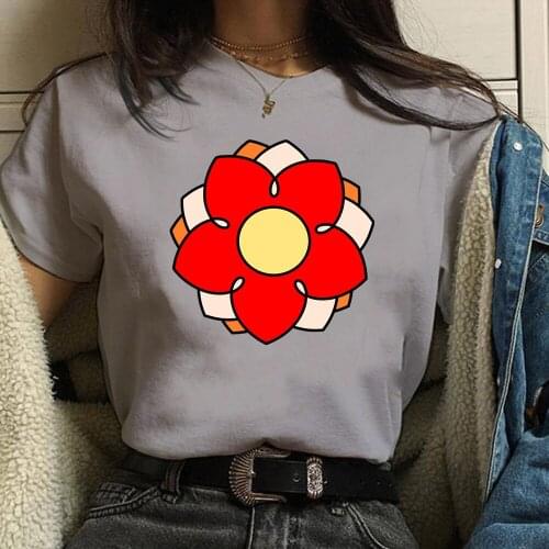 Flower Fashion Summer Tops T Shirt Women Tshirt New Tshirt Graphic Tee Women T-shirt Female Tee Shirt TX8154