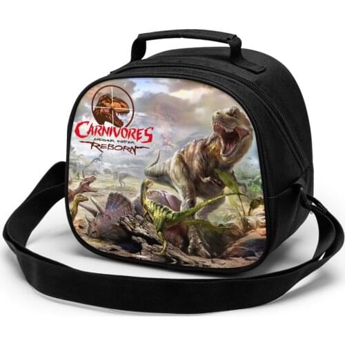 Dinosaur Childrens meal bag Waterproof Portable Zipper Thermal Oxford Lunch Bags For Women Convenient Lunch Box Tote Food Bags
