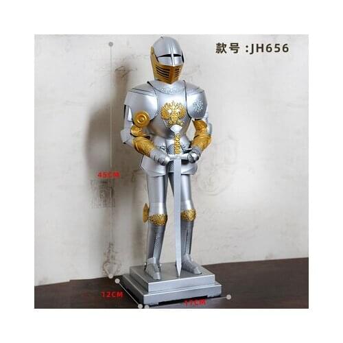 Ancient European style Roman armor soldier warrior iron model wine cabinet TV cabinet antique handicraft decoration