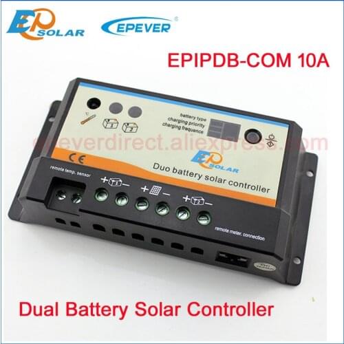 EPEVER PWM series solar controller Two Battery charger 12V 24V auto work EPsolar Dual battery charging system EPIP-COM 10A 10amp