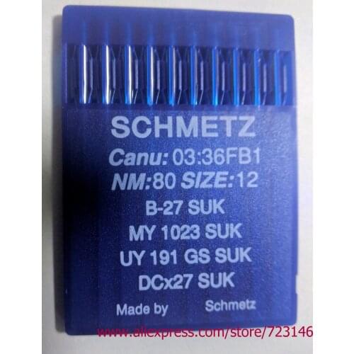 SCHMETZ B-27 55/6 NEEDLES, MY 1023, UY 191 GS, DCX27 Canu 03:36 1- 94 needles FOR Industrial Machine Needles Juki Singer