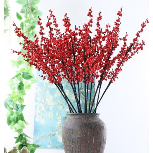 10pcs/Lot Artificial Flowers For Home Autumn Decoration Fake Dried Flowers Stamens High Quality In Batch Artificial Plant ZJH053