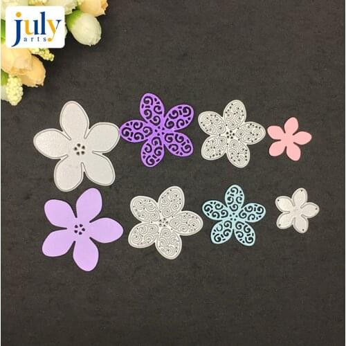 Julyarts Flower Metal Die Cuts Cutting Dies for DIY Scrapbooking Embossing Paper Cards Decorative Crafts Snijmal En Embossing