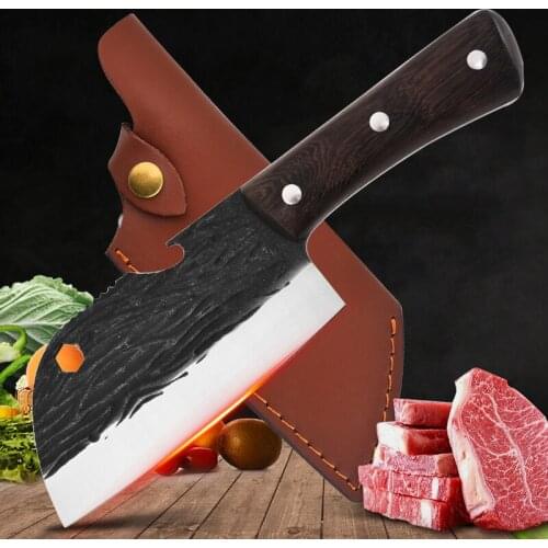 5" Forged Hunting Knife Stainless Steel Chef Knife for Meat Fish Vegetable Slice Cleaver Kitchen Knife Accessories Butcher Knife