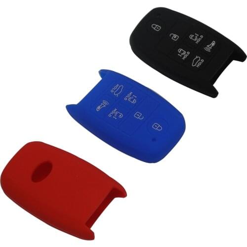 Kutery Silicone Rubber Car Key Cover For KIA Carnival Grand Sorento Sedona Remote Car Key Case Protecter 6Buttons