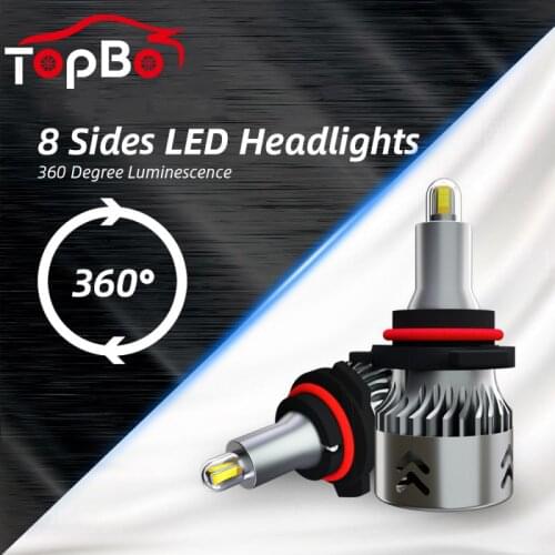 Hot 2Pcs Car Headlight Bulb H1 H7 H8 H11 9005 9006 LED Car Headlight COB Bulb 9600LM Auto Headlamp Roadsun 1904