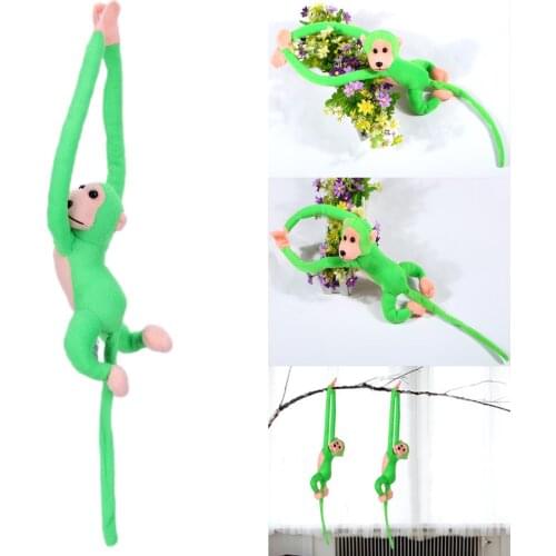 60CM Monkey Cute Long Arm Tail Soft Plush Doll Toy Baby Sleeping Appease Animal Monkey Home Decoration Curtains Hanging Doll New