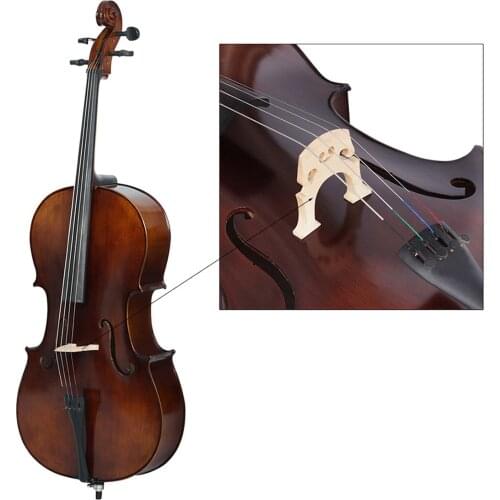 1 Pc Cello Bridge for 4/4 3/4 1/2 Size Cello Maple Wood Bridge Mini Size Light Weight Portable Wooden Material Cello Accessories