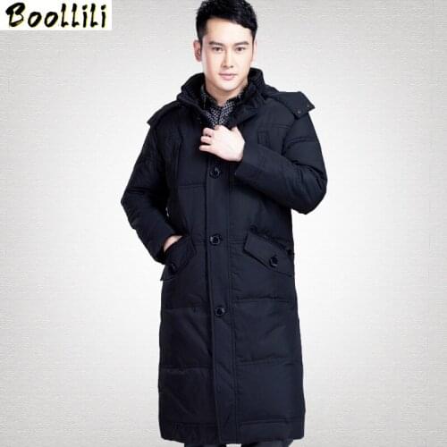 Boollili Mens Down Jacket Winter Coat Men Plus Size White Duck Down Coat Puffer Jacket Warm Parka Doudoune Homme