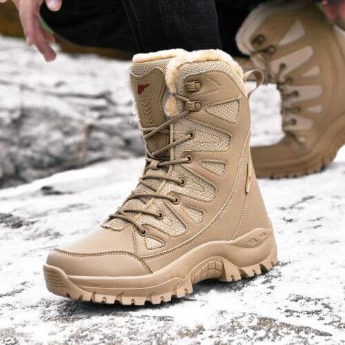 Mens Work Shoes Genuine Leather Waterproof Lace Up Tactical Boot Fashion Motorcycle Men Combat Ankle Military Army Boots