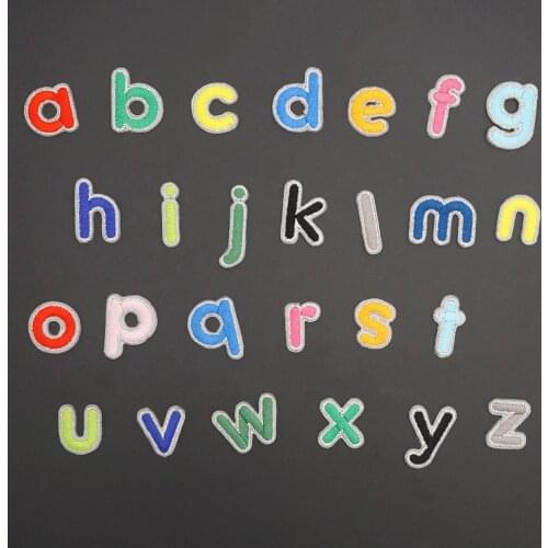 English Letter Embroidery Patches Iron on Sew On Brand Cloth Accessories stickers name patches