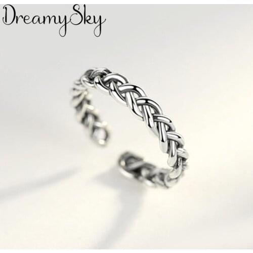 New Charming Twist Chains Finger Ring for Women Vintage Boho Knuckle Party Rings Gothic Punk Jewelry Gifts for Girls 2020