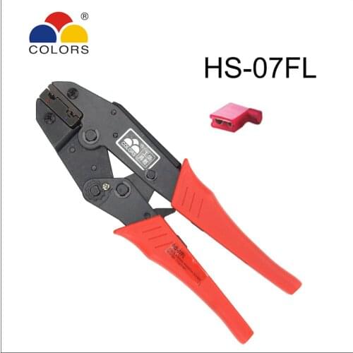 RATCHET CRIMPING PLIER EUROPEAN STYLE HS-07FL AWG15-13 flag type femal receptacles insulated terminal length 230mm