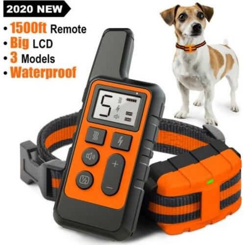 Pet Dog Training Collar Electric Shock Sound Anti-Bark Remote Rainproof Rechargeable LCD for Small Big Dogs Training Accessories