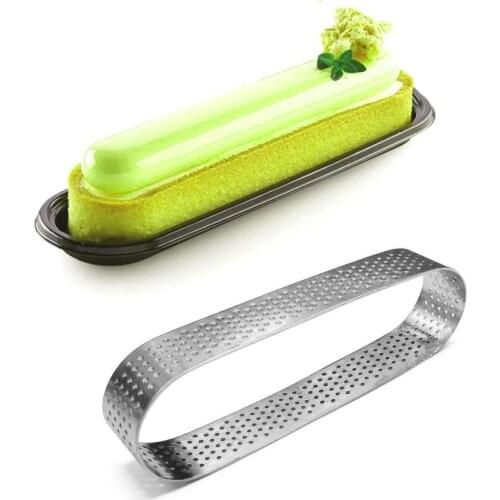 Oval Stainless Steel Non-Stick Dessert Mousse Cutter Ring DIY Cake Mold Baking Tool