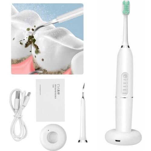 2021 Rechargeable Electric Sonic Dental Scaler Toothbrush Calculus Remover Tooth Stains Tartar Tool Dentist Whiten Brushhead