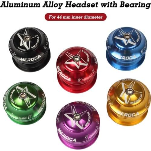 Bicycle Headset Bearings 44mm Alluminum Road Bike Tapered Threadless Headset Bicycle Accessorie Fit 28.6mm Fork frame 6 Colors