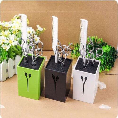 Hairdressing Scissors Comb Socket Box Hairstylist Scissors Storage Box Hairdressing Desktop Tool Rack