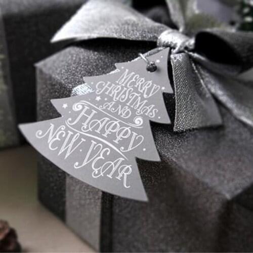 Christmas Paper Tags Kraft Paper Card Tags Labels DIY Scrapbooking Crafts Hang Tags Christmas/Wedding Party 28Pcs/lot