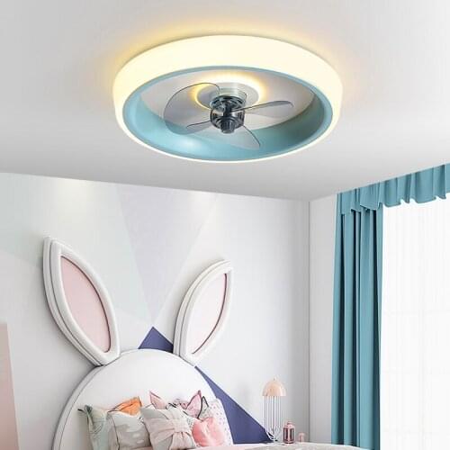 Modern simple led lamp with ceiling fan without blades bedroom ceiling fan with remote control ceiling fans with light