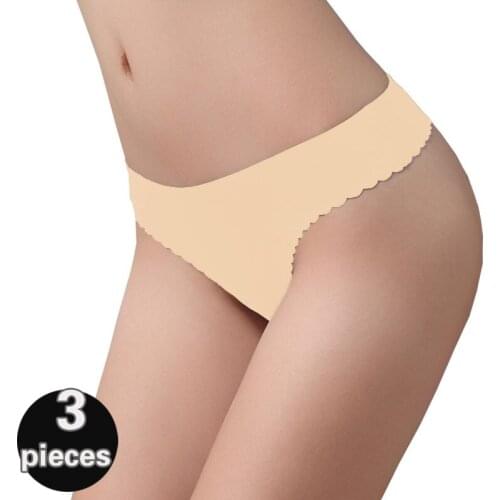 3 pcs Womens underpants Womens seamless underpants G-string women Panties sexy lingerie Female underwear ultra-thin thong