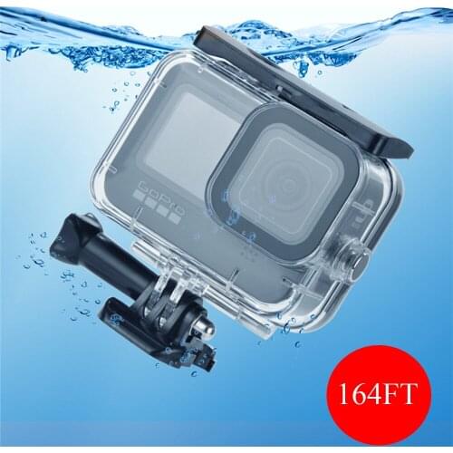 Waterproof Case for GoPro Hero 9 Black, 50M/164FT Deep Underwater Dive Box Diving Protective Cover Mount High Transparent Glass