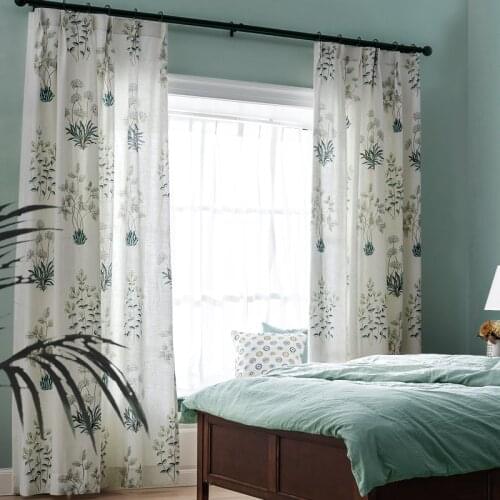 Curtain Bucolic Curtains For Living Room Para Salon Cortinas Rideau Minimalist шторы фатин Country Retro Daffodils 2021 American