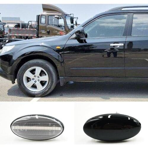 1Pair For Subaru Forester 2008 - 2019 Dynamic Led Side Marker Turn Signal indicator Repeater Light lamp