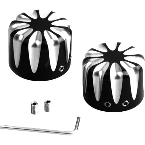 1 Pair Motorbike CNC Wheel Axle Nut Cover Bolts For Touring Softail