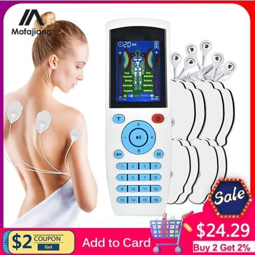 16 Modes TENS Therapy Massager 4 Output Electric EMS Nerve Muscle Stimulator Digital Pulse EMS Low Frequency Physiotherapy