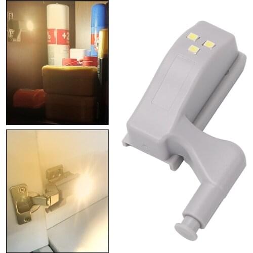 16PC 0.2W Universal LED Under Cabinet Light Cupboard Inner Hinge Lamp Closet Wardrobe Sensor Light Home Kitchen Night Lamp